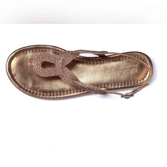 LASCANA Braided Tanals, Bronze, Women’s Sz 7 - Picture 11 of 12